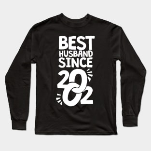 'Best Husband Since 2002' Sweet Wedding Anniversary Gift Long Sleeve T-Shirt